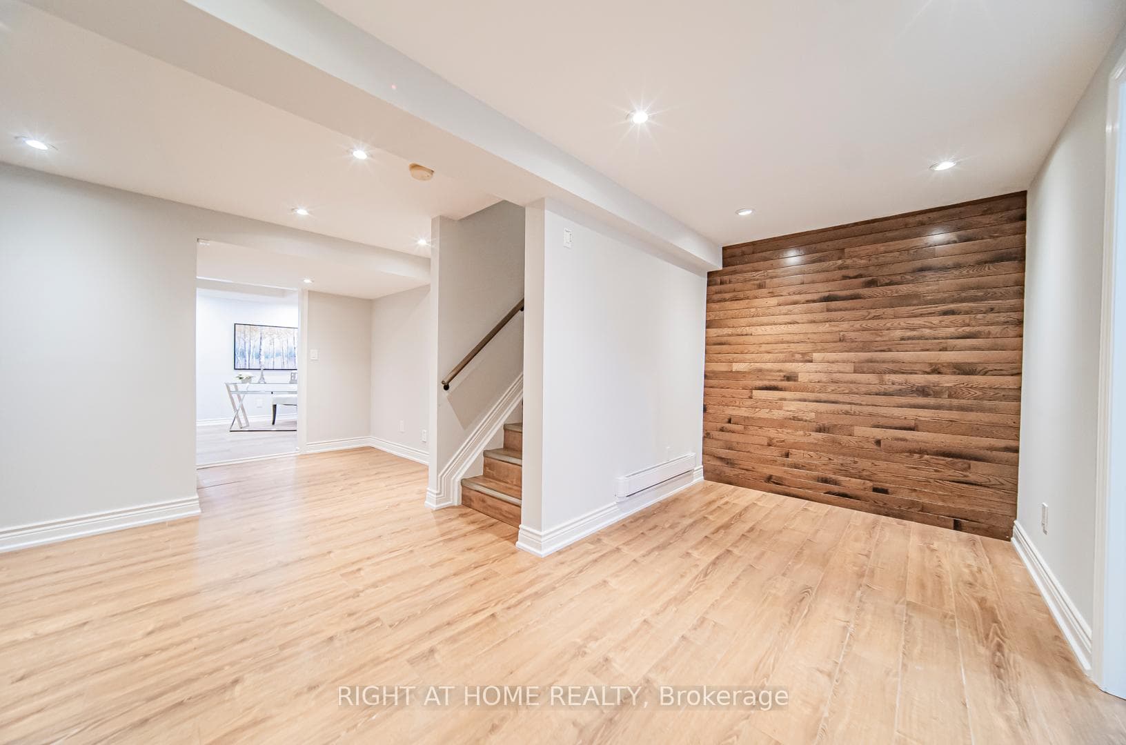 large finished area at the basement