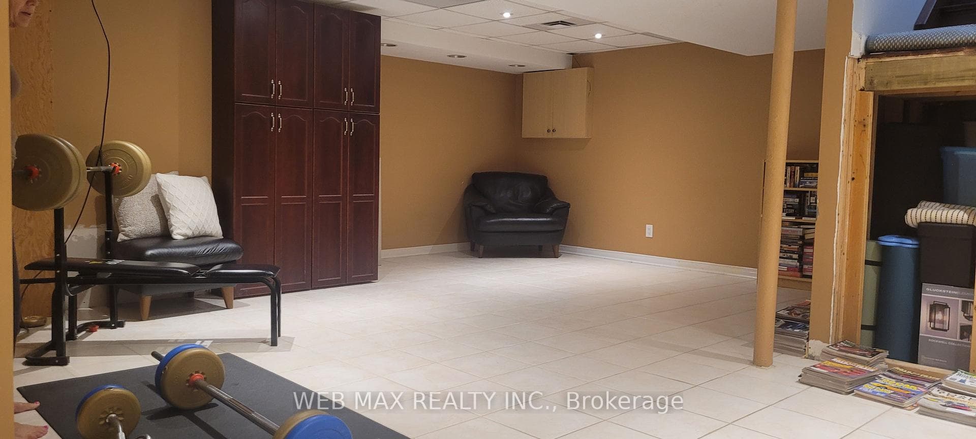 rec room combined with kitchen