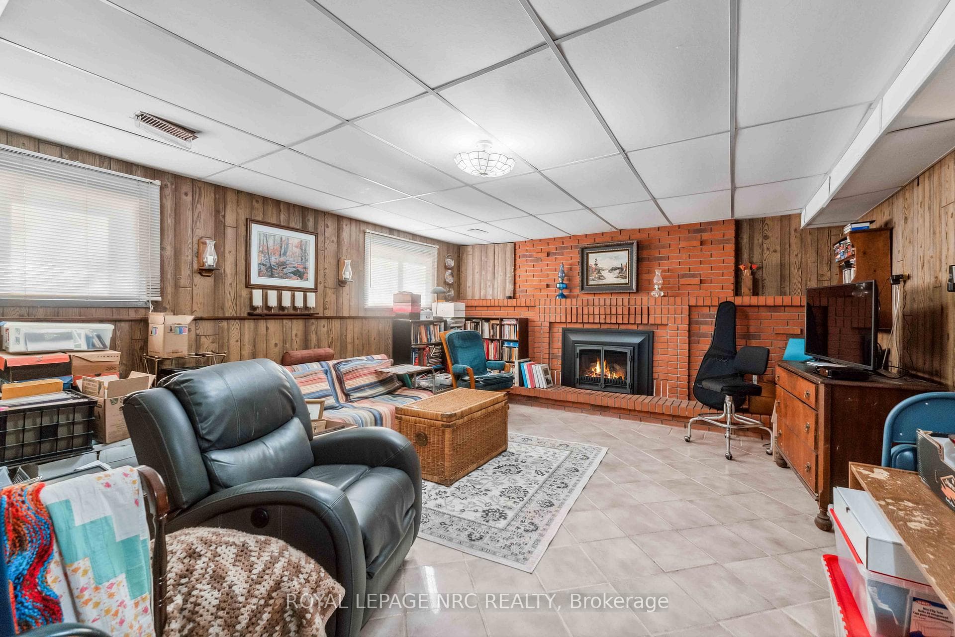 Rec Room with Gas Fireplace