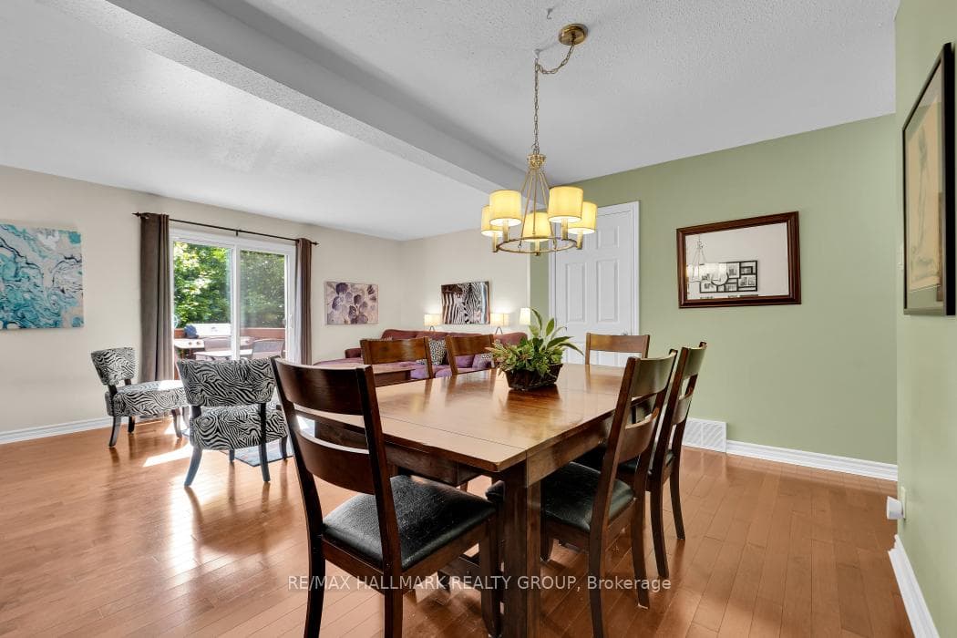 Open-concept living and dining room.