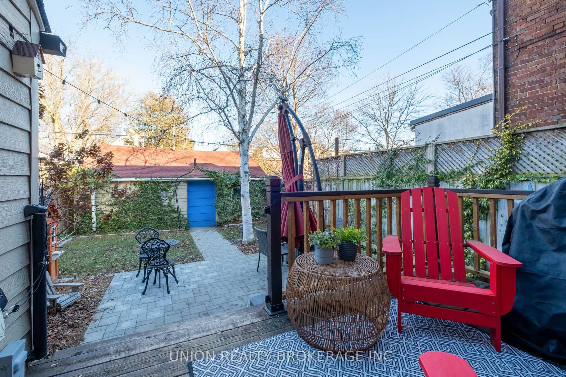 Landscaped backyard