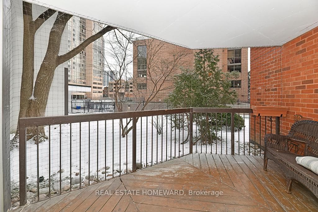 Balcony in gated courtyard