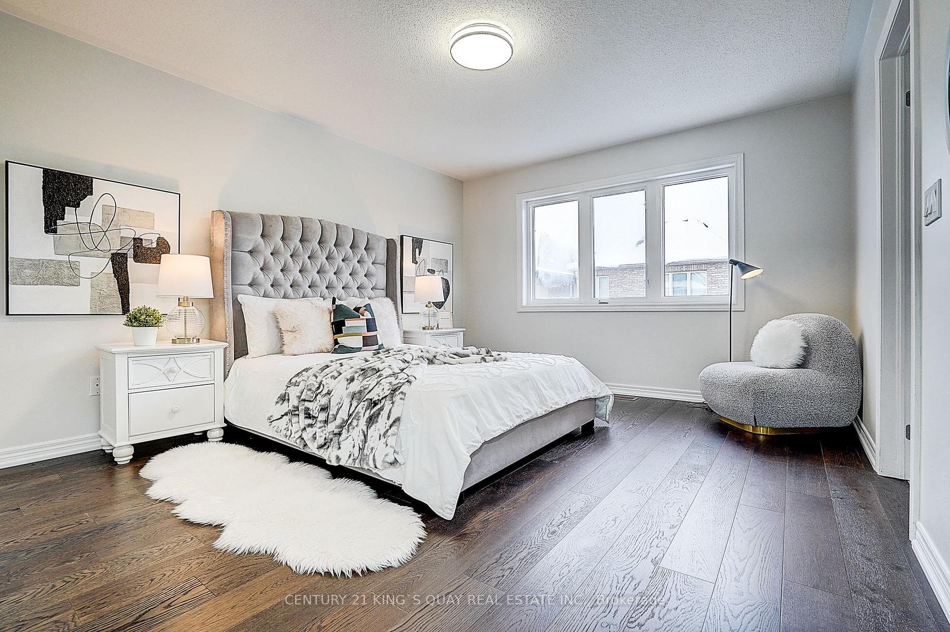 Primary BR with big windows & walk in closet