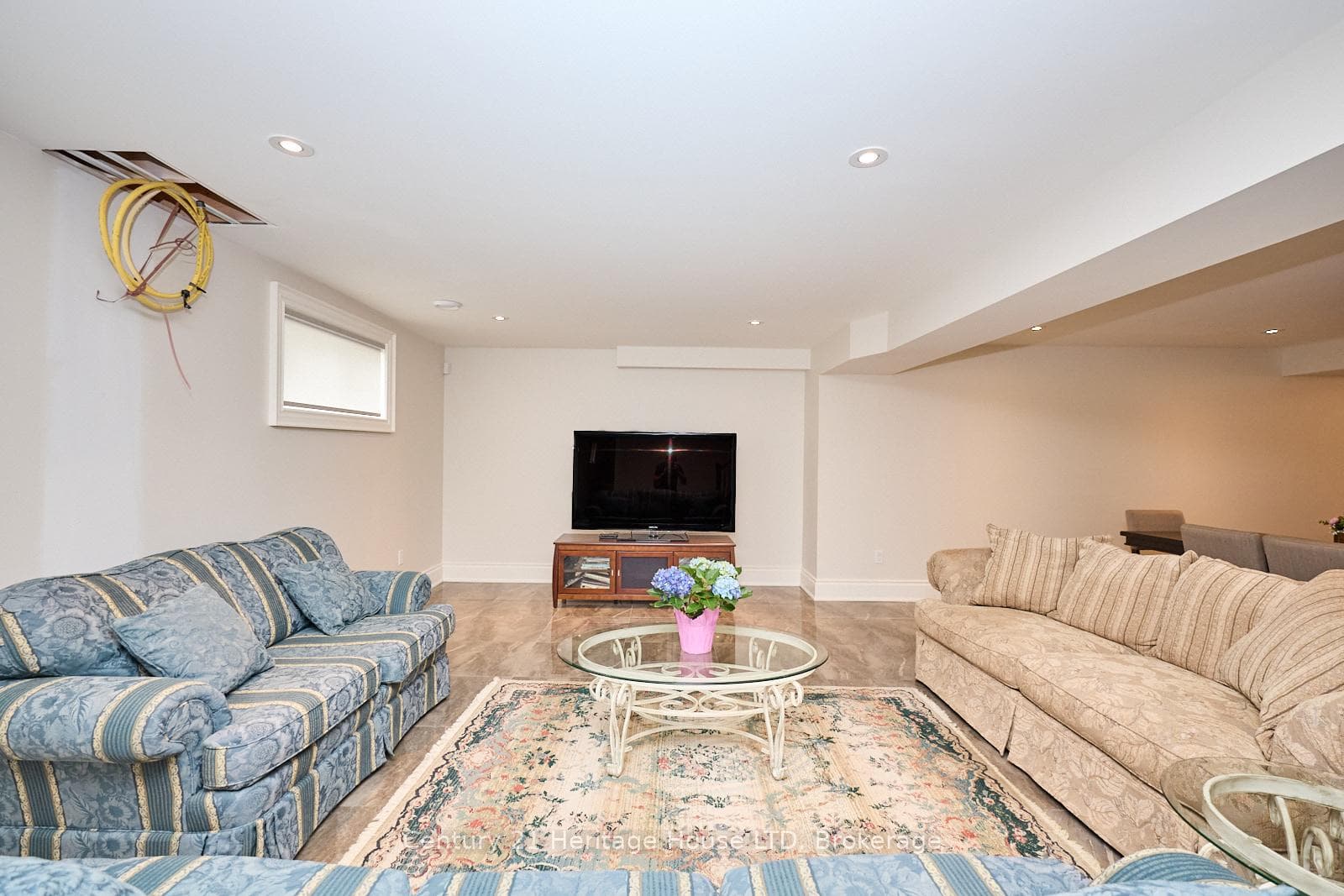 Basement Rec room with rough in for gas fireplace
