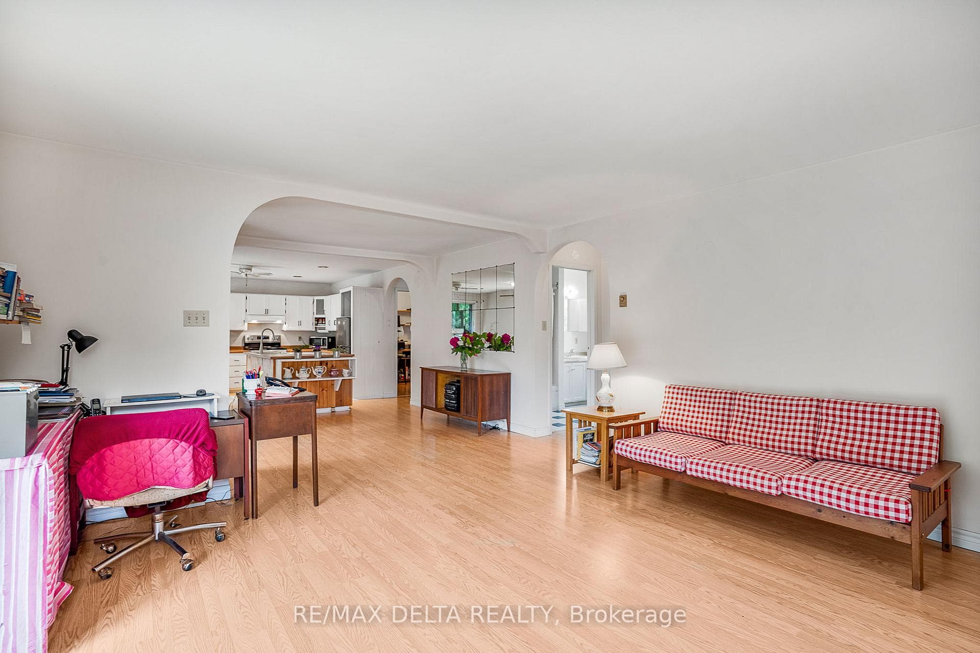 Open-concept LR-DR area.