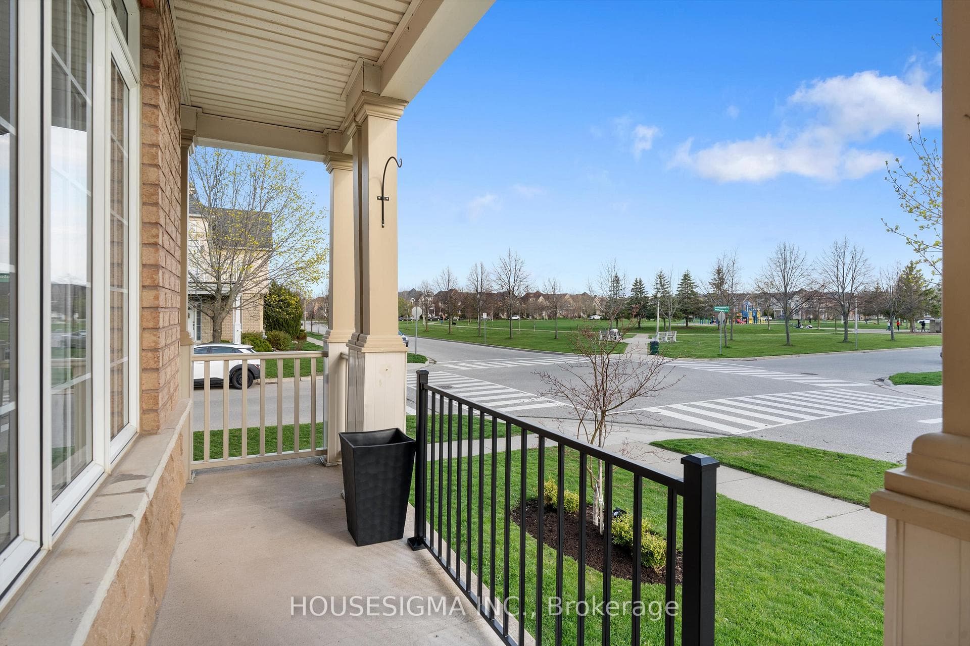 Front porch facing the park