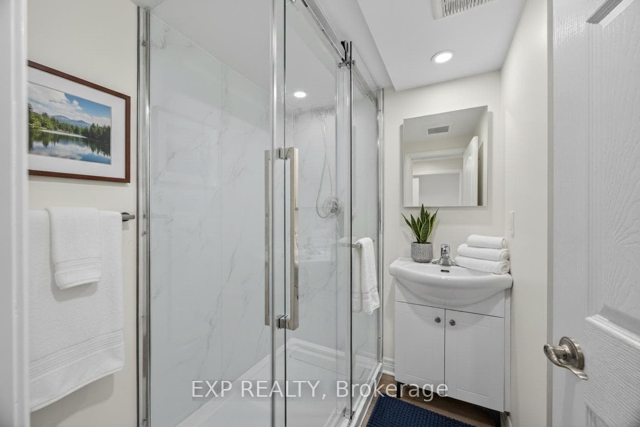 Virtually Staged Basement Bathroom