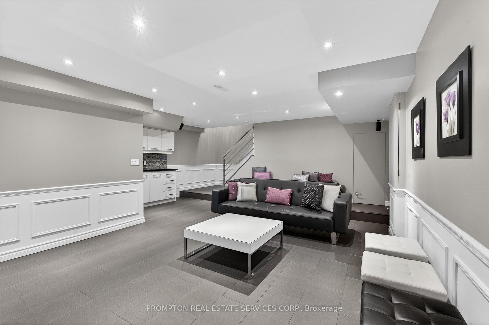 Fine finishes - detailed wainscoting & pot lights