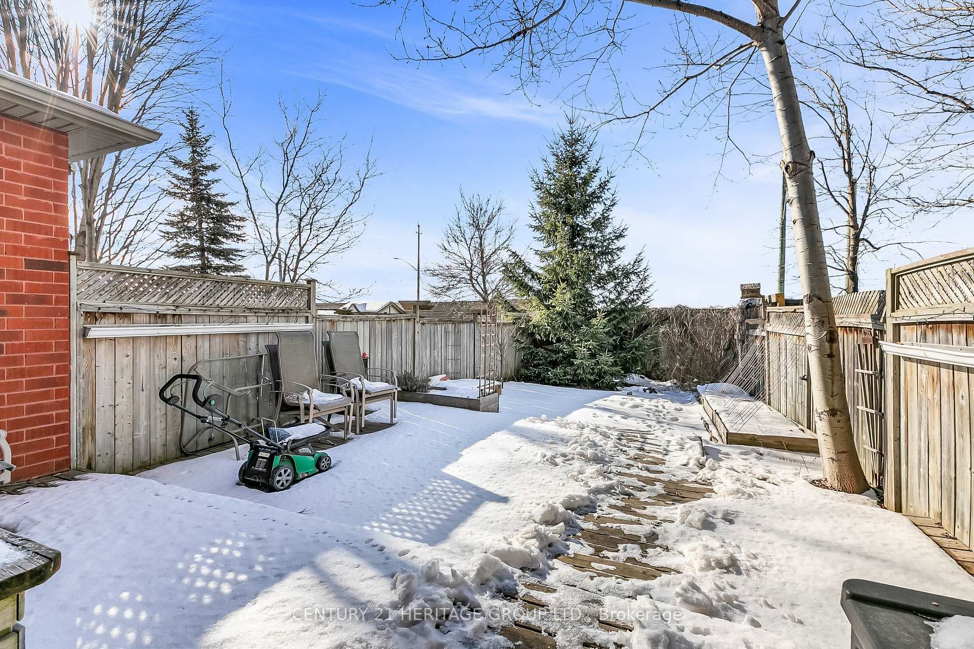 Fully fenced backyard