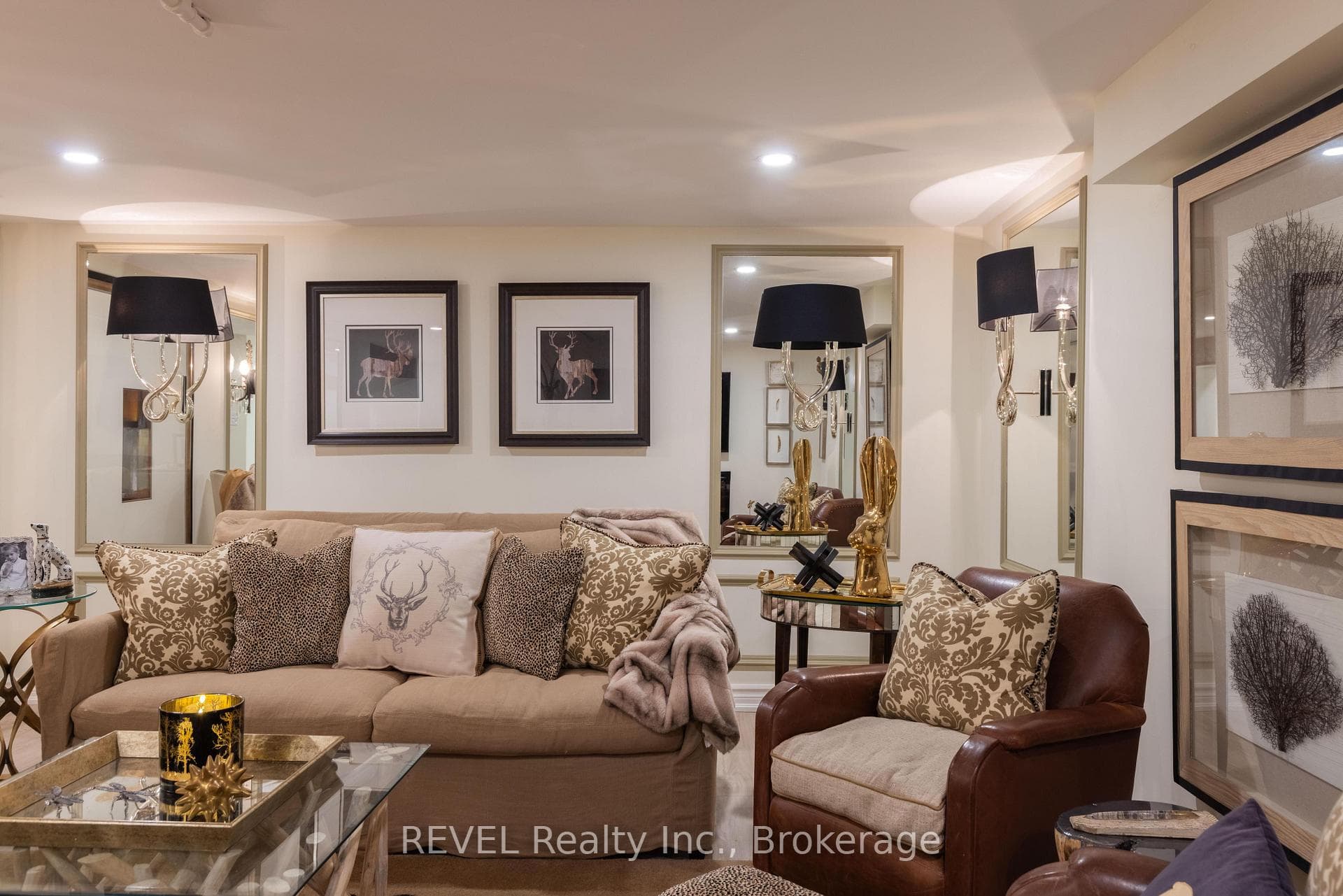 Luxury Vinyl Tile flooring in family room.
