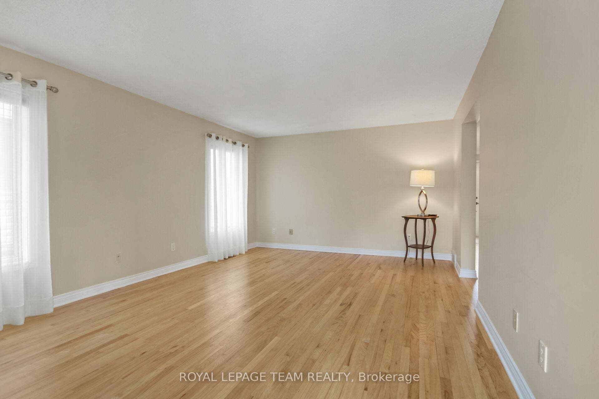 Large main level family room adjacent the kitchen.