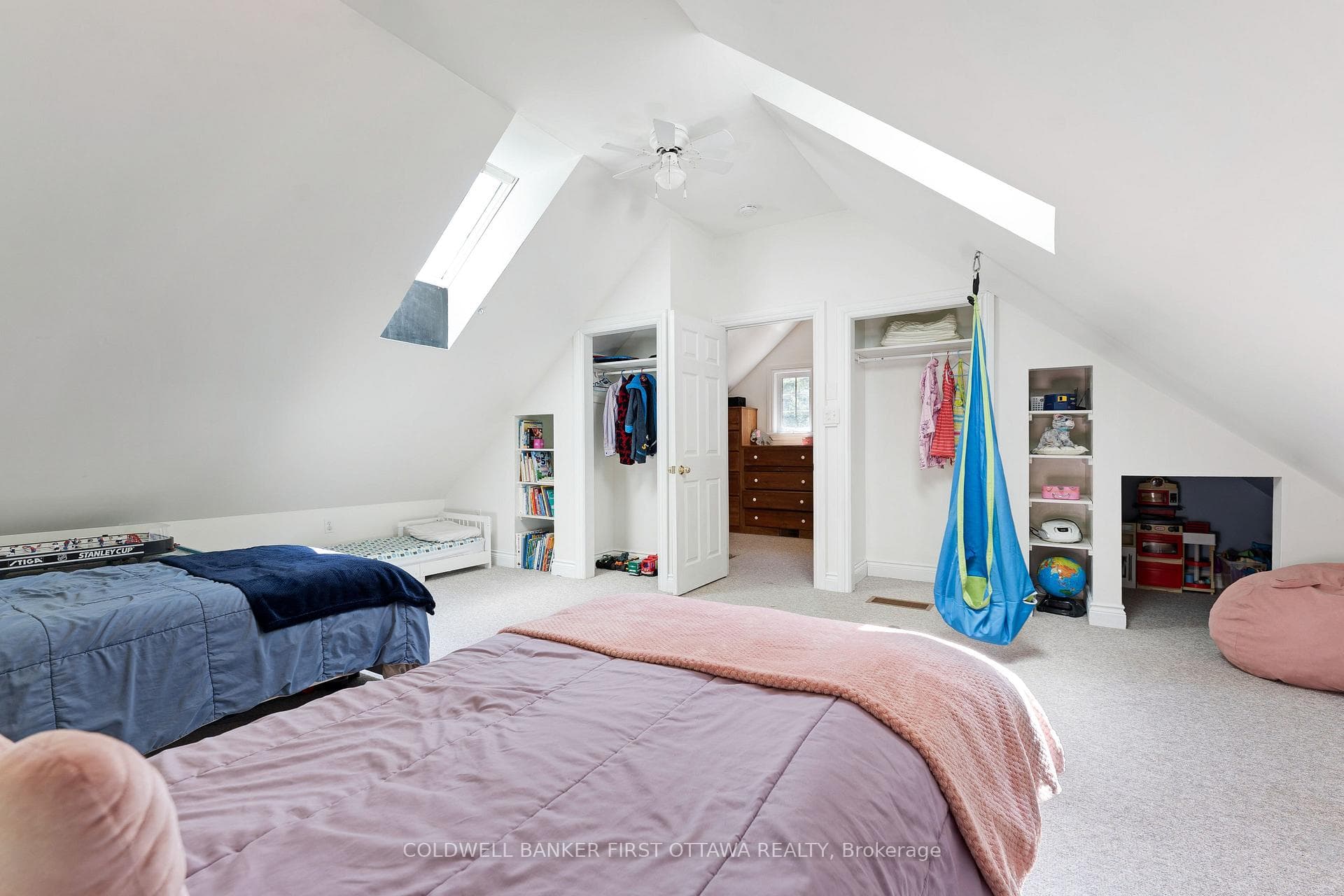 Third bedroom two closets and cubby storage