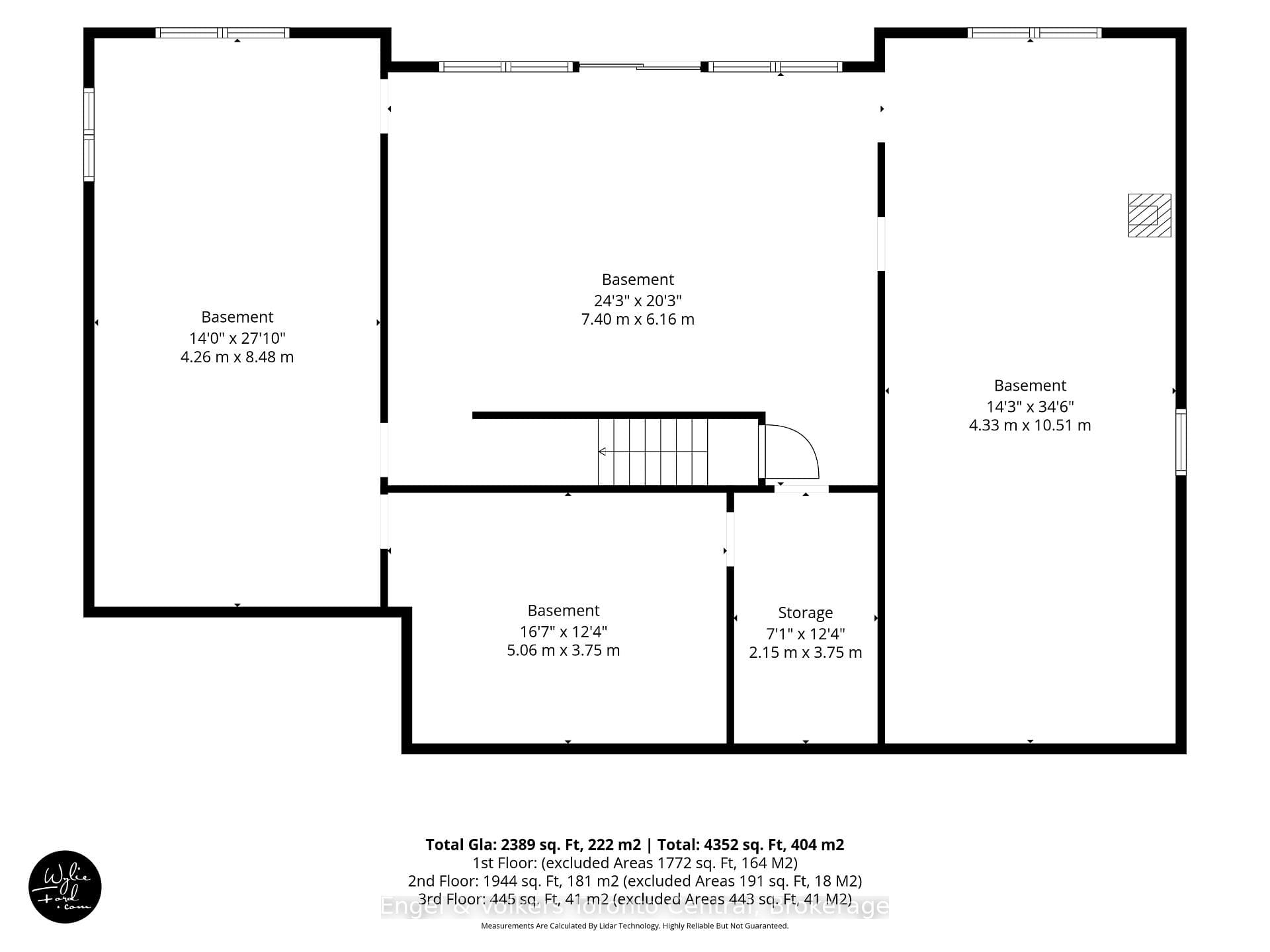 Unfinished basement floorplan