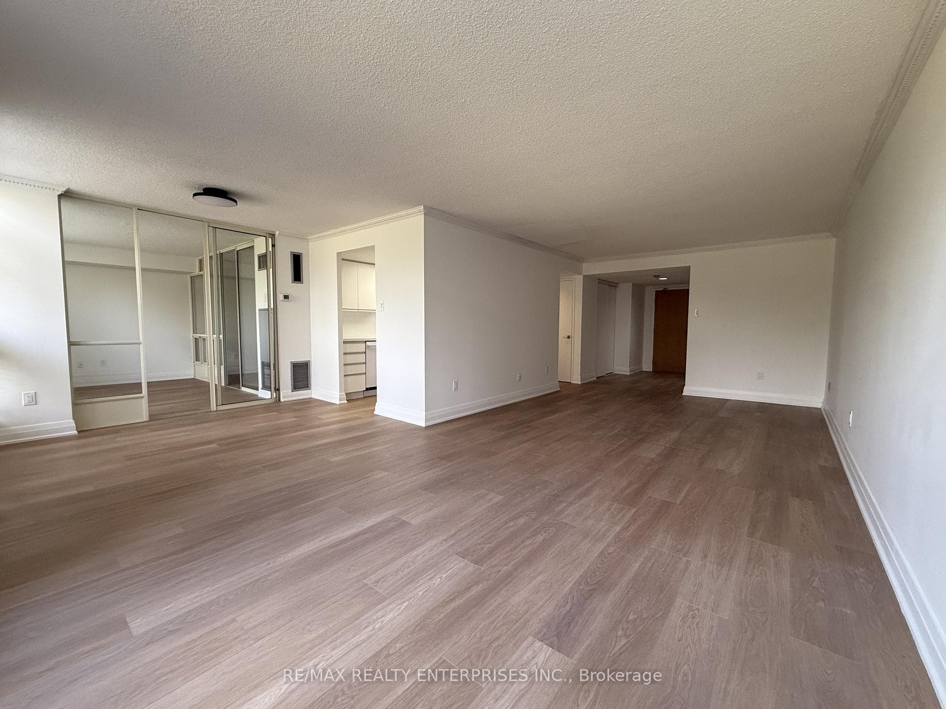 view from reading nook to dining & living space