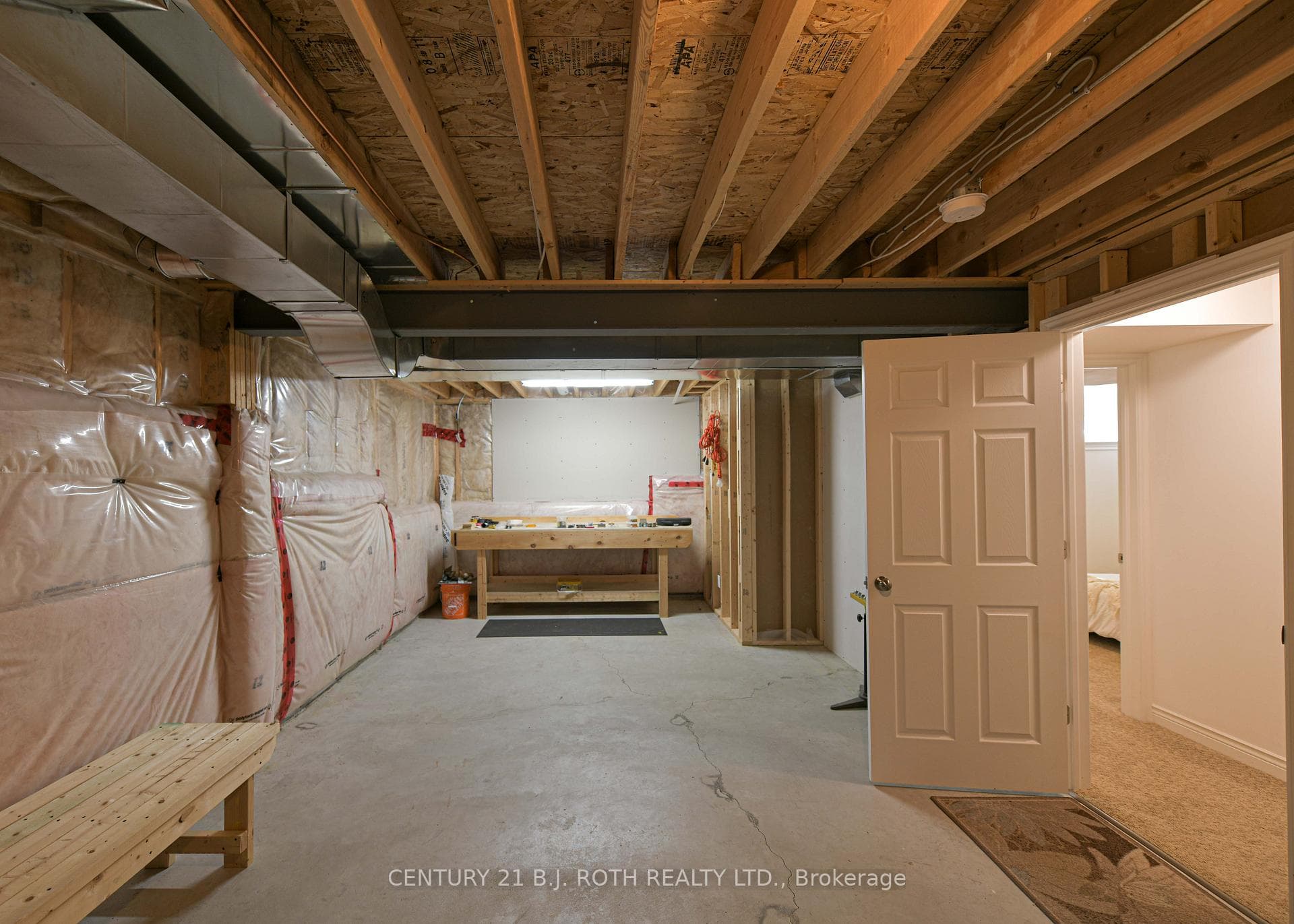 Workbench in Unfinished Basement