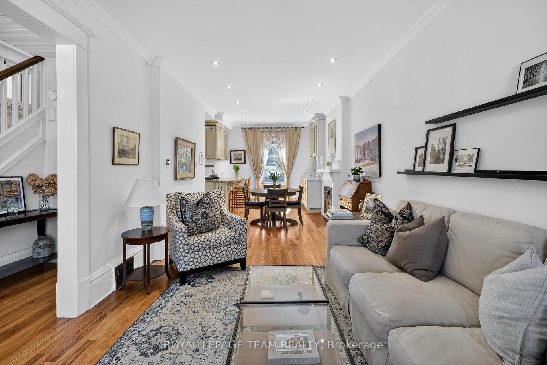 Gleaming hardwood floors, fireplace decommissioned