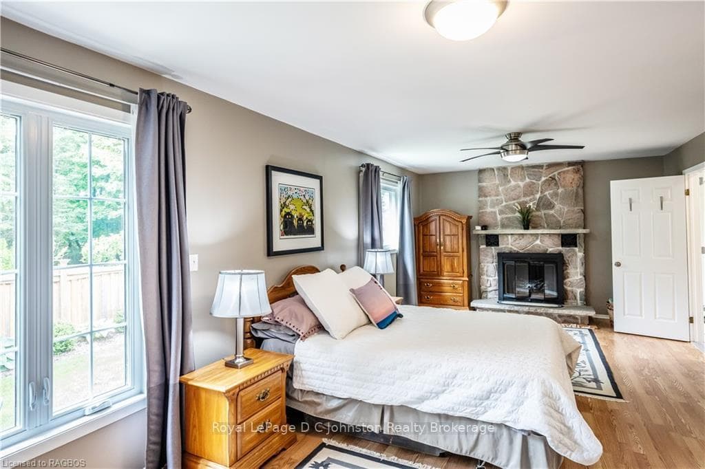 Primary bedroom has option to change fireplace to
