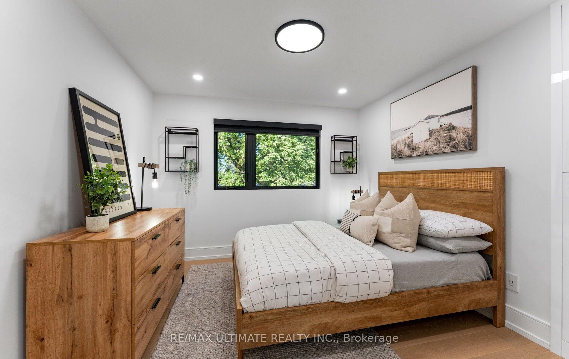 Bedroom with large window