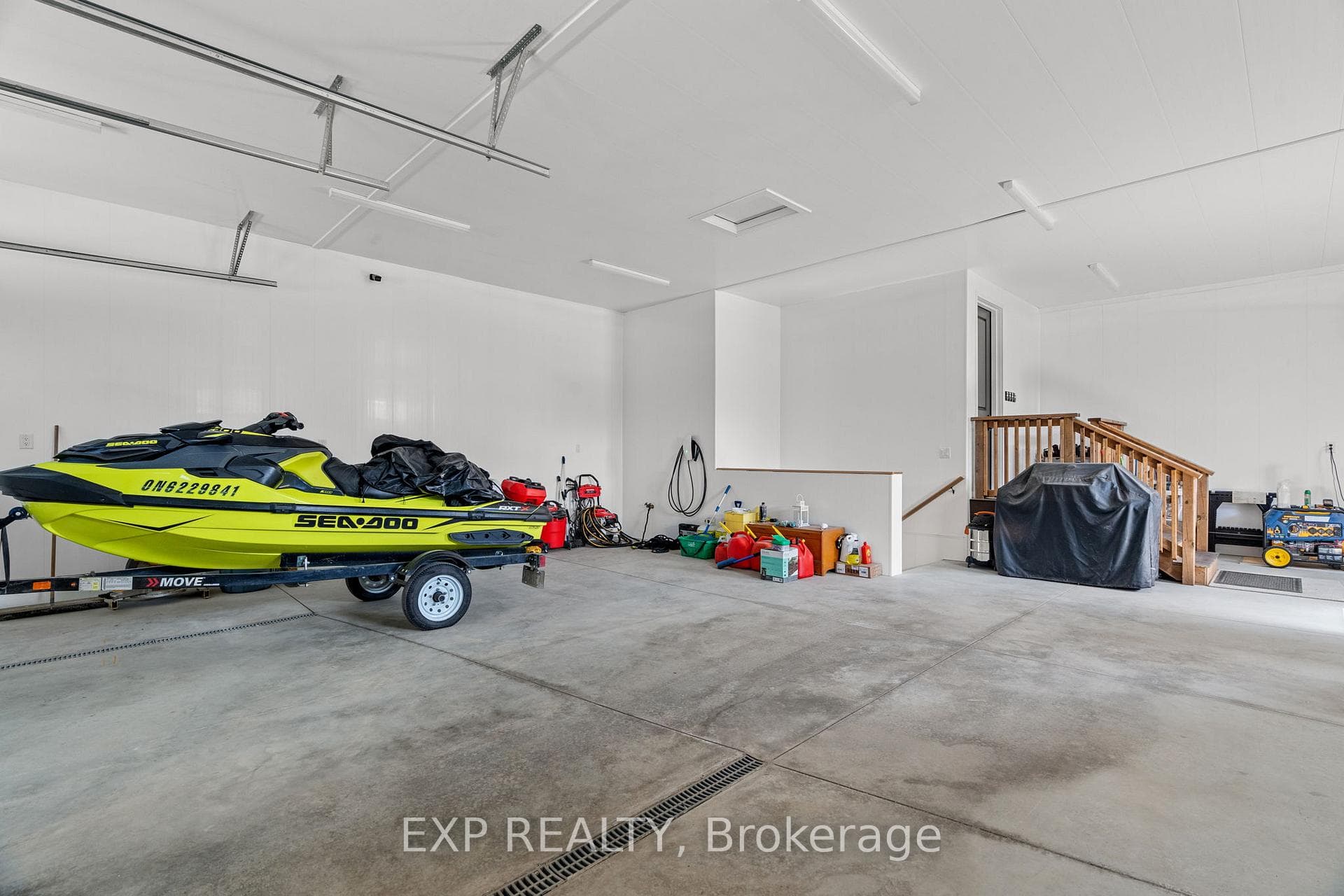 Large garage separate stairs to the basement