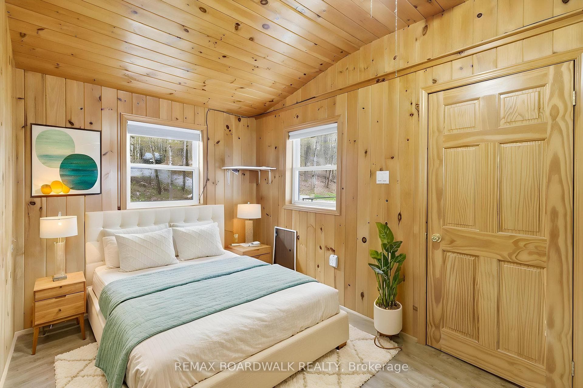 Virtually staged room