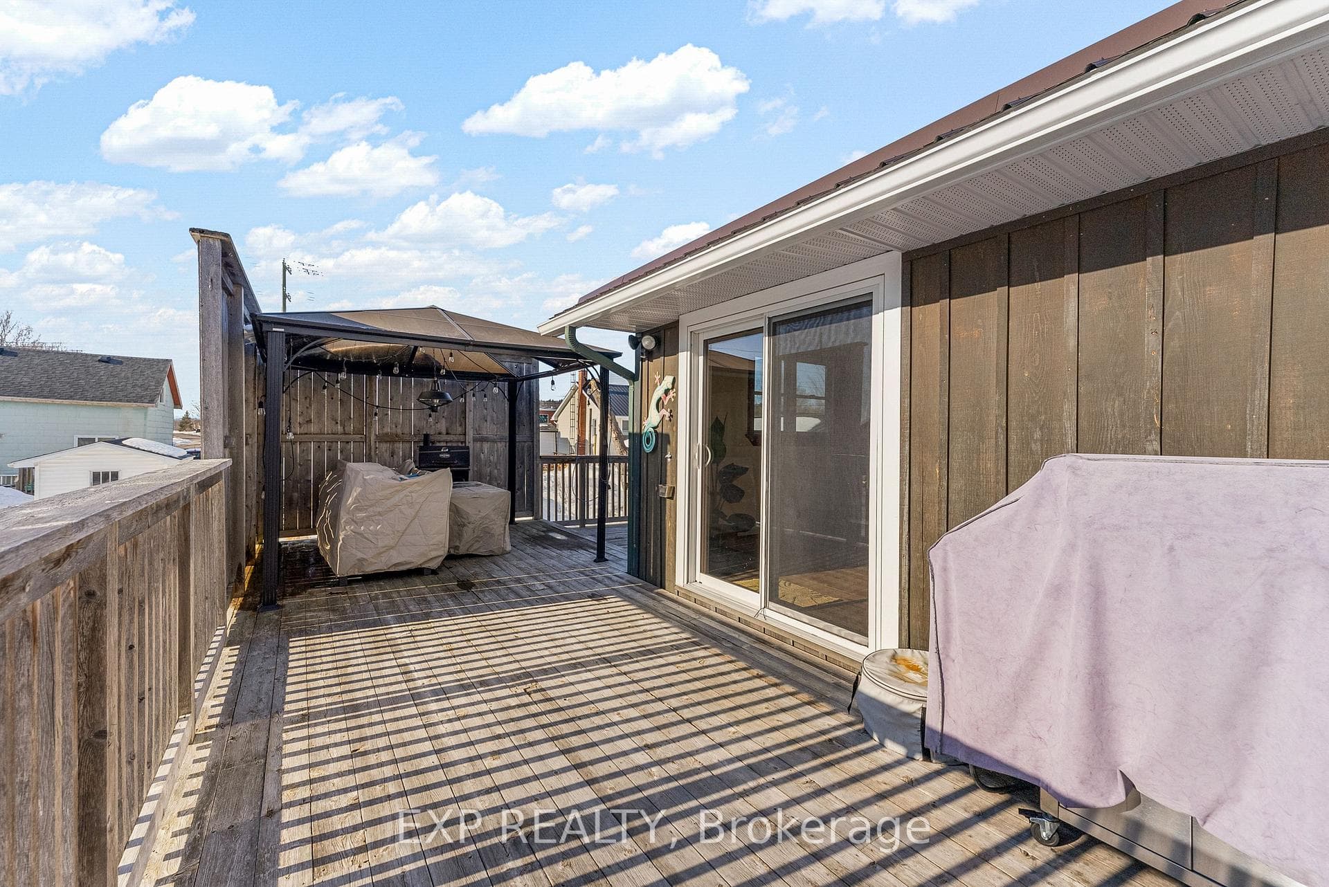 Side deck view toward rear/gazebo