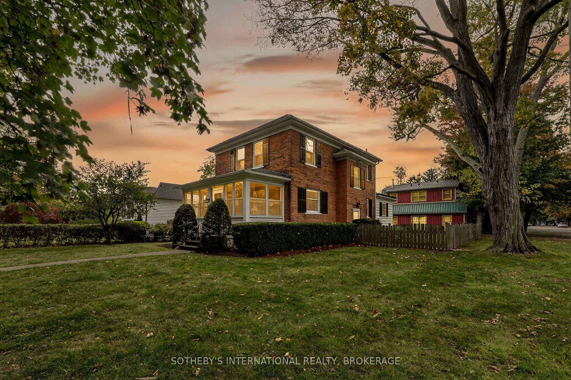 Beautiful twilight of both main & carriage houses