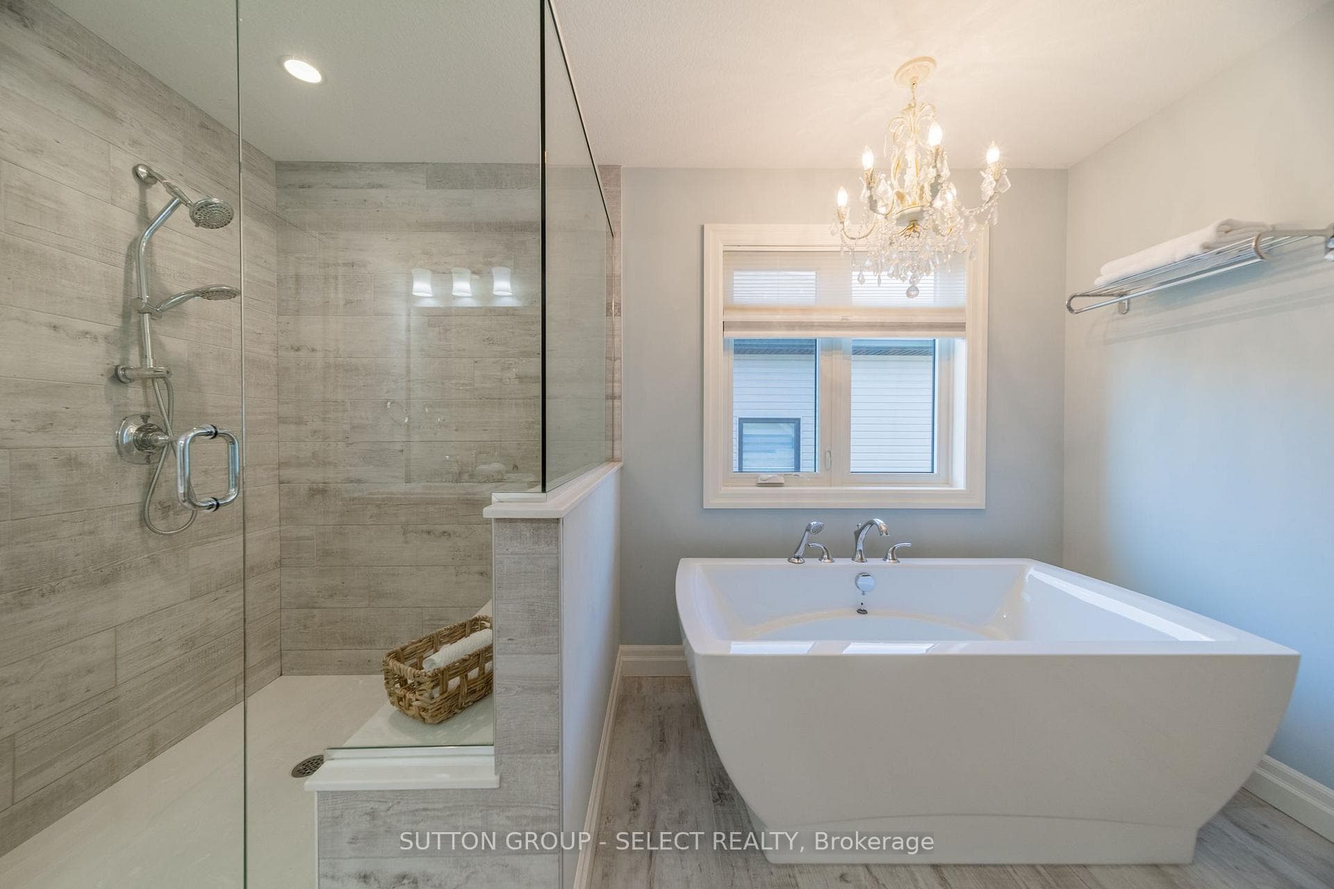 Ensuite bathroom with stand alone soaker tub