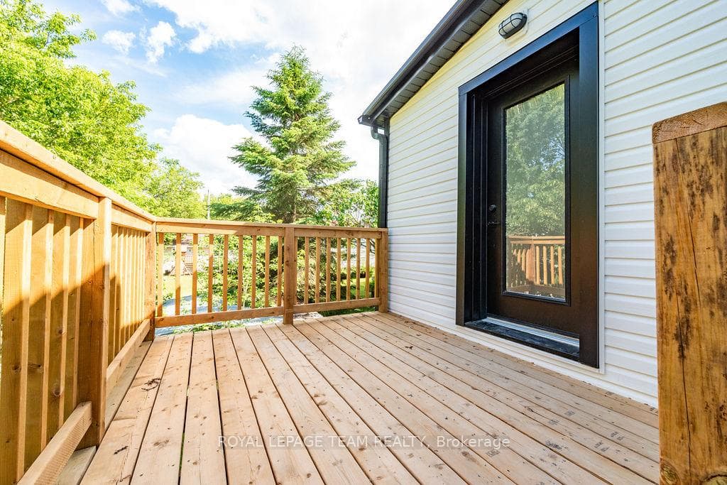 Deck with back yard access