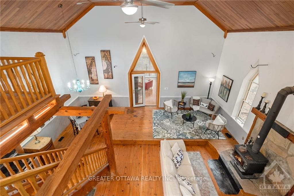 This is looking down from the master bedroom.