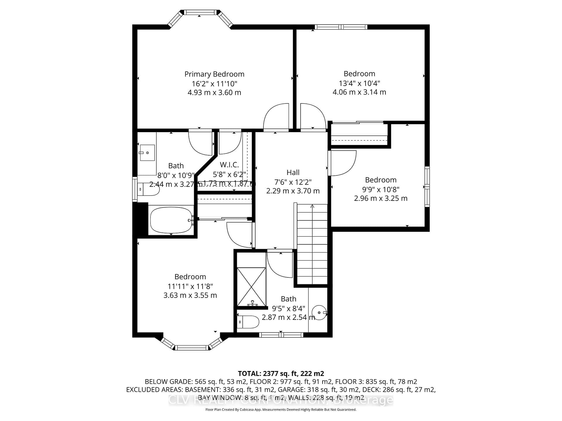 Second Level Floor Plan