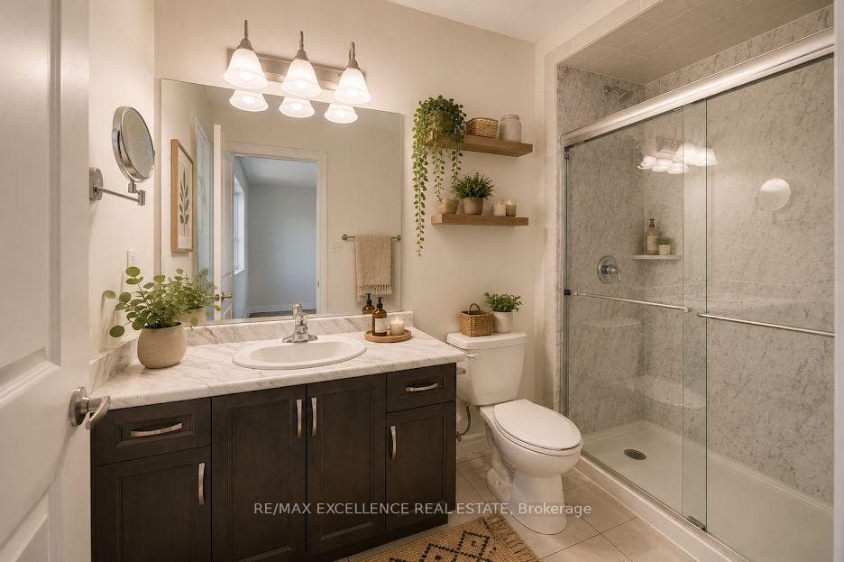 Virtually Staged Master Bathroom