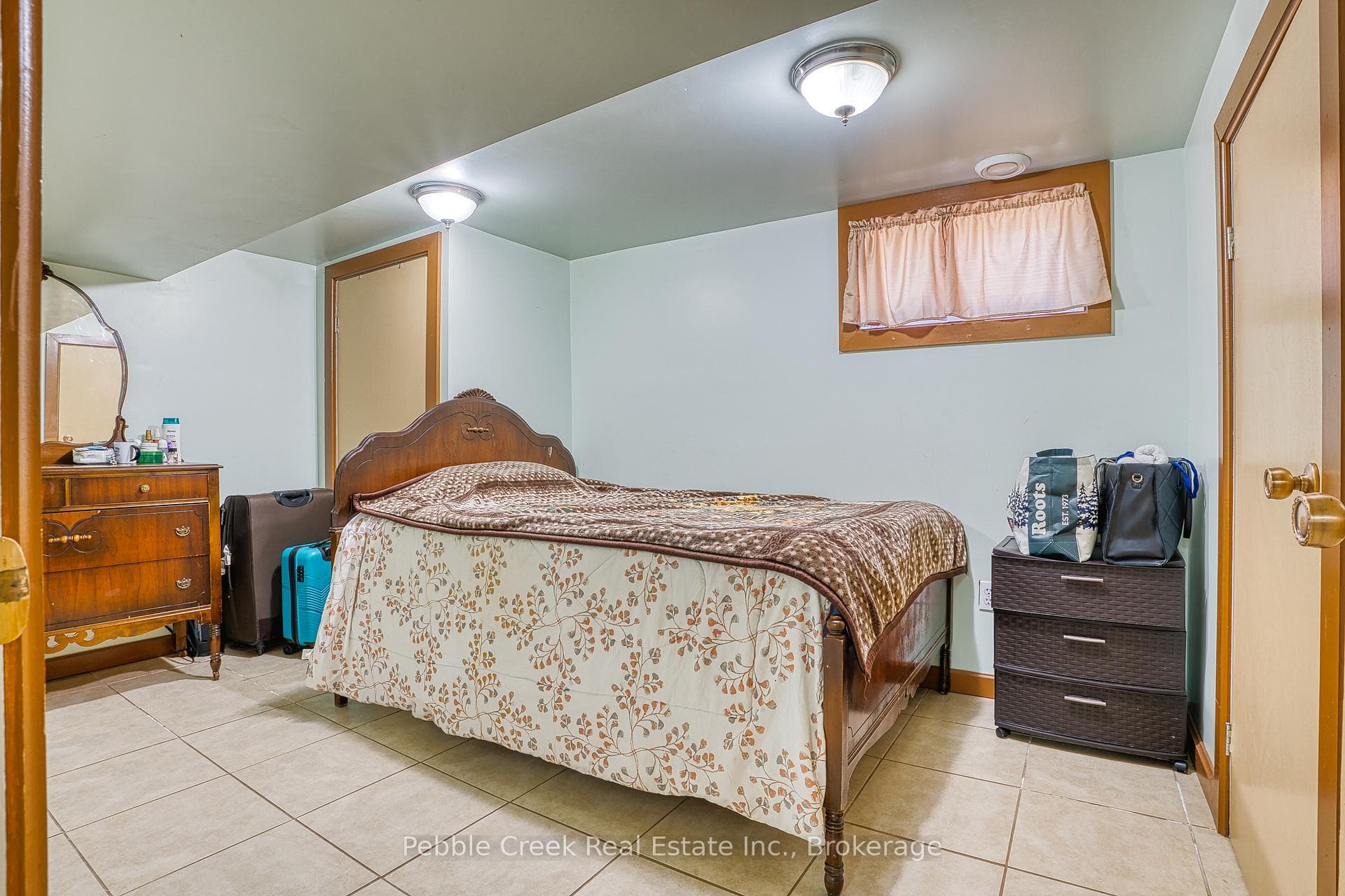 bedroom in basement