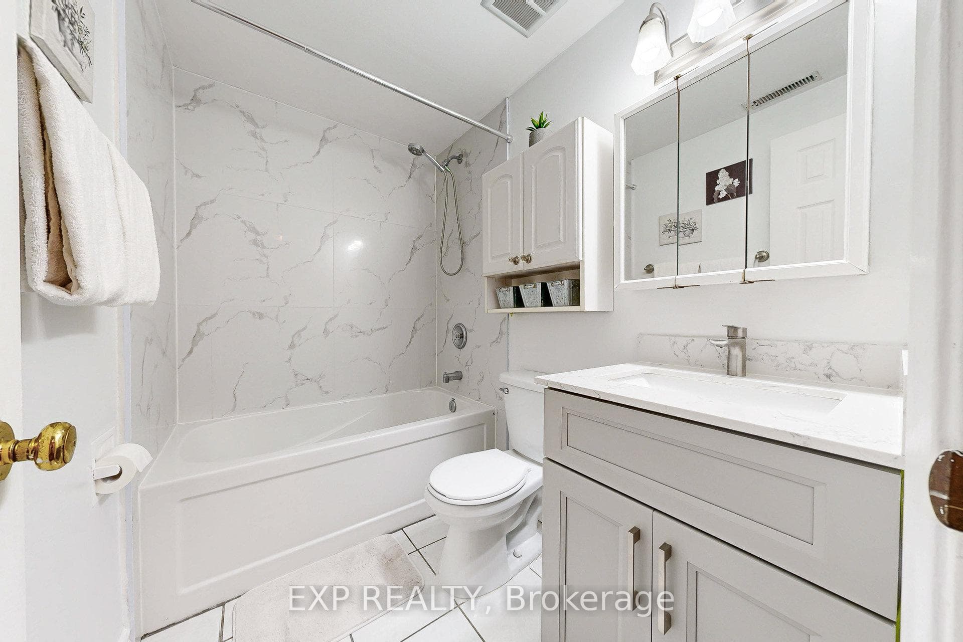 Brand new Bathroom w/deep tub & plenty of storage