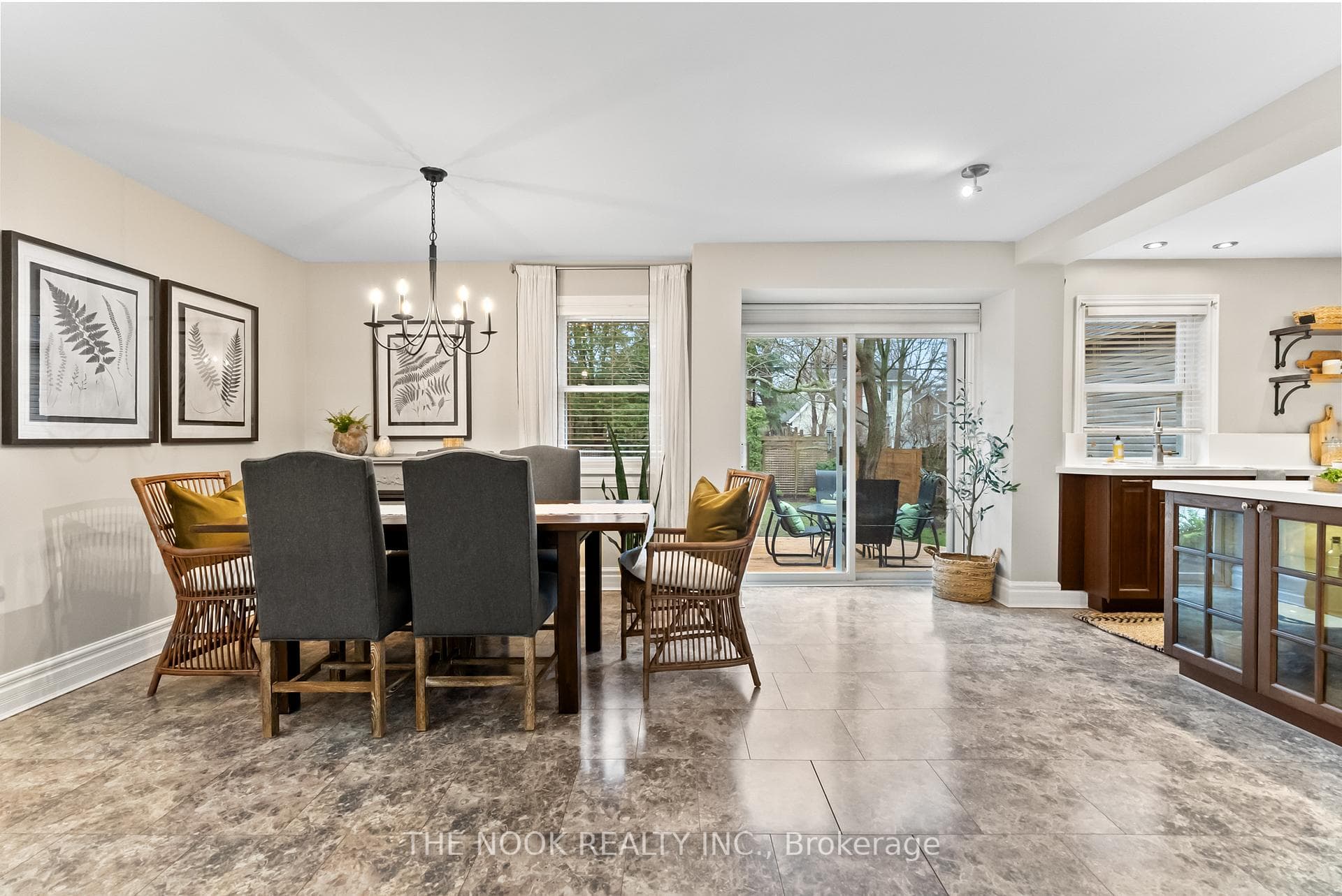 Very Spacious Dining Area w/ WO to Deck & Backyard