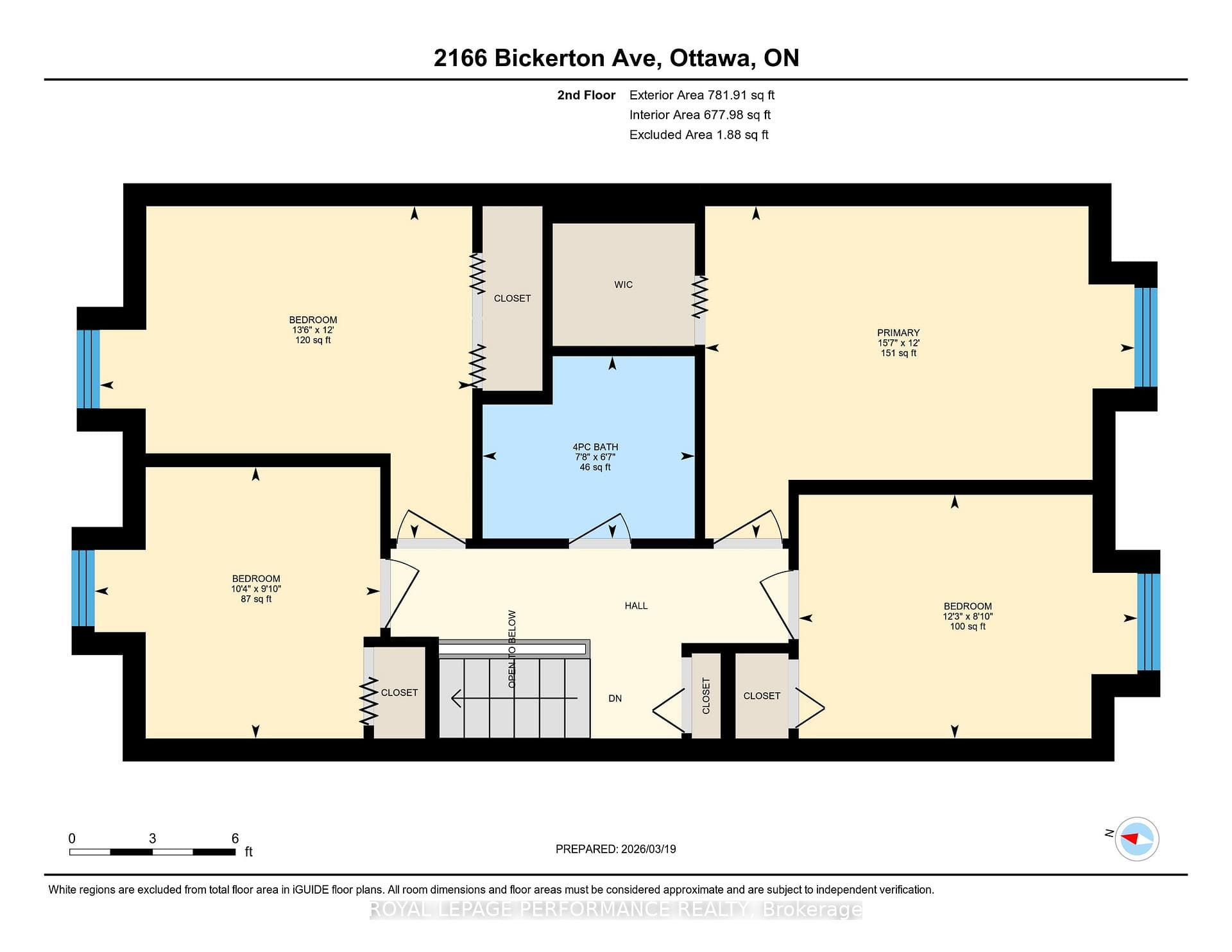 Upper level floor plan