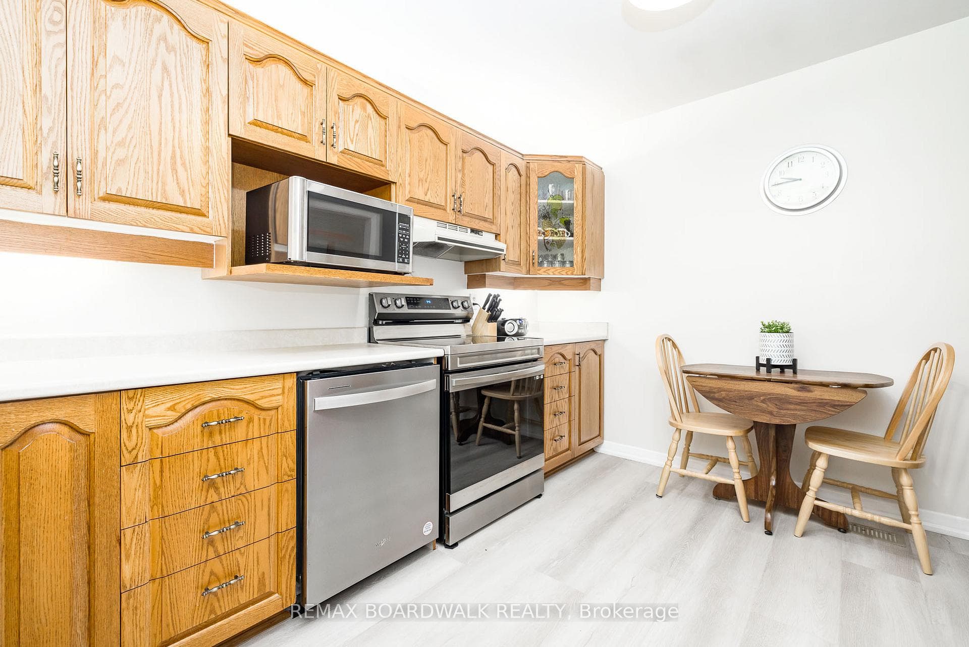 New vinyl flooring in kitchen