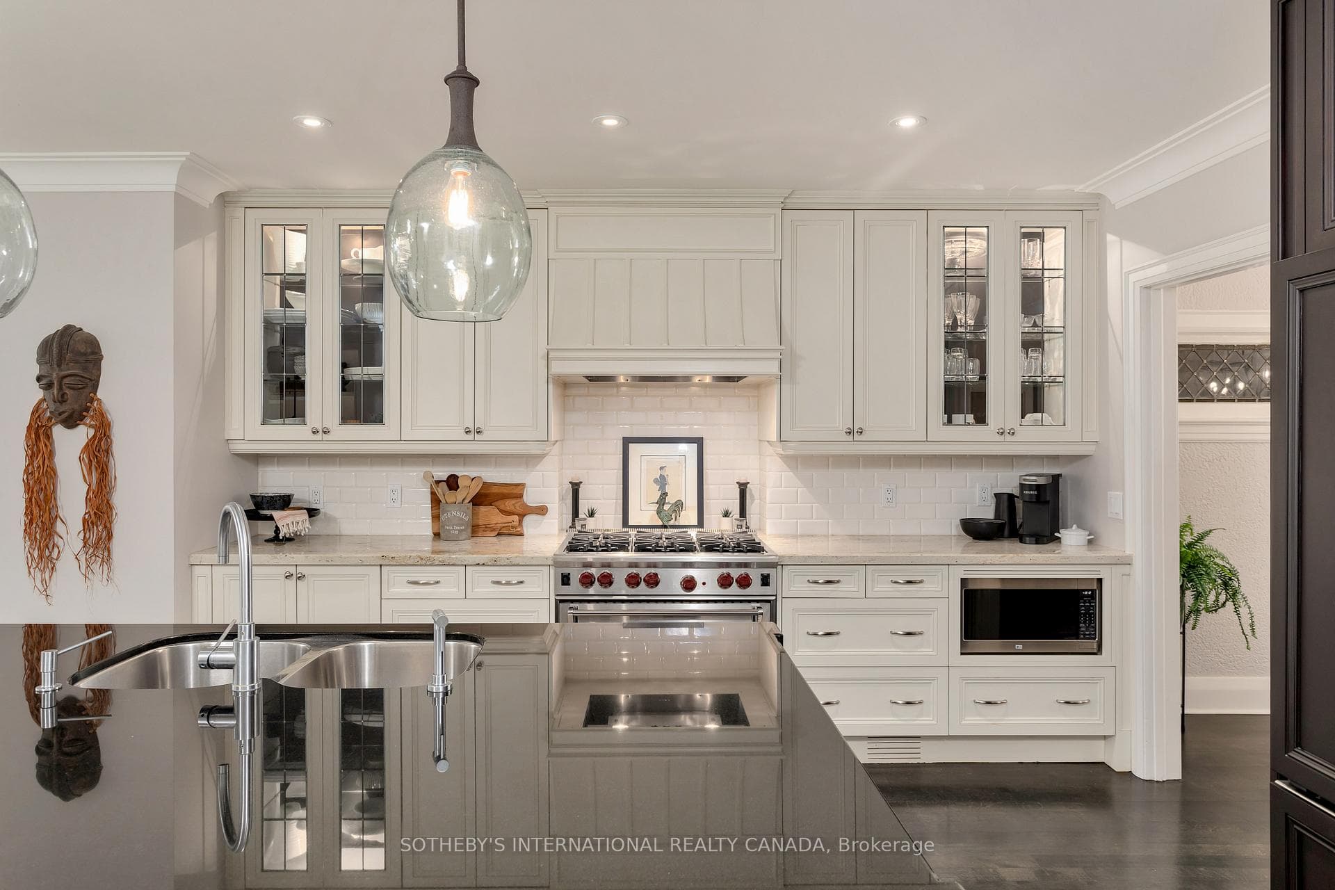 Gourmet Kitchen with Wolf 6-Burner Gas Range