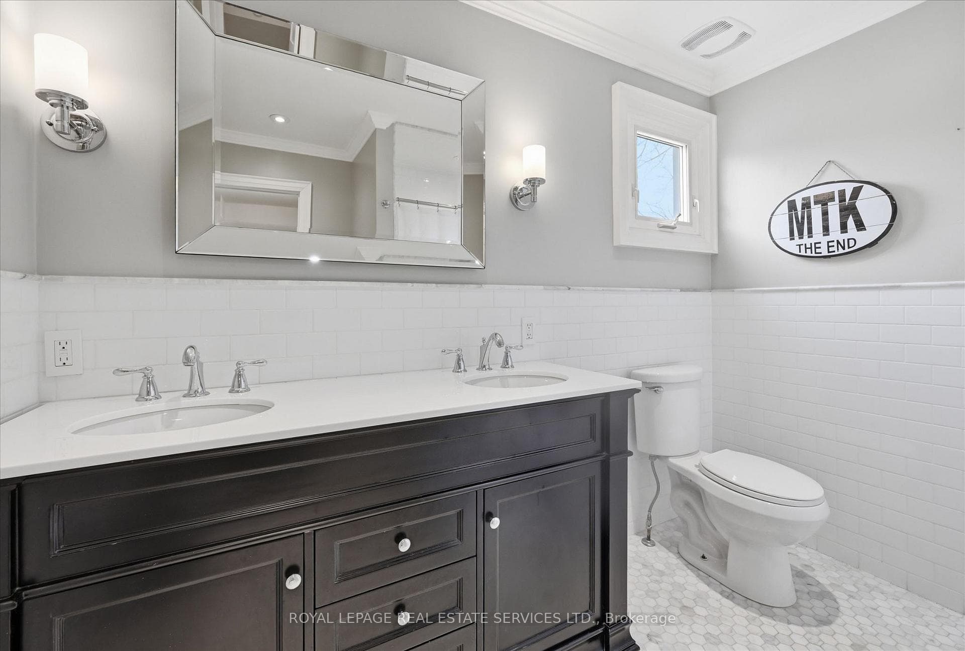 Five-Piece Main Bathroom with Double Sinks