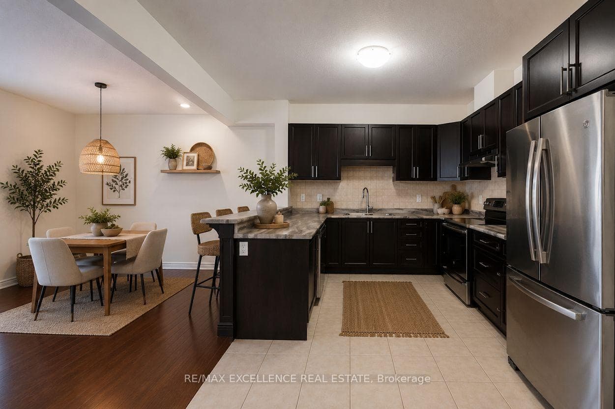Virtually Staged Kitchen and Dining
