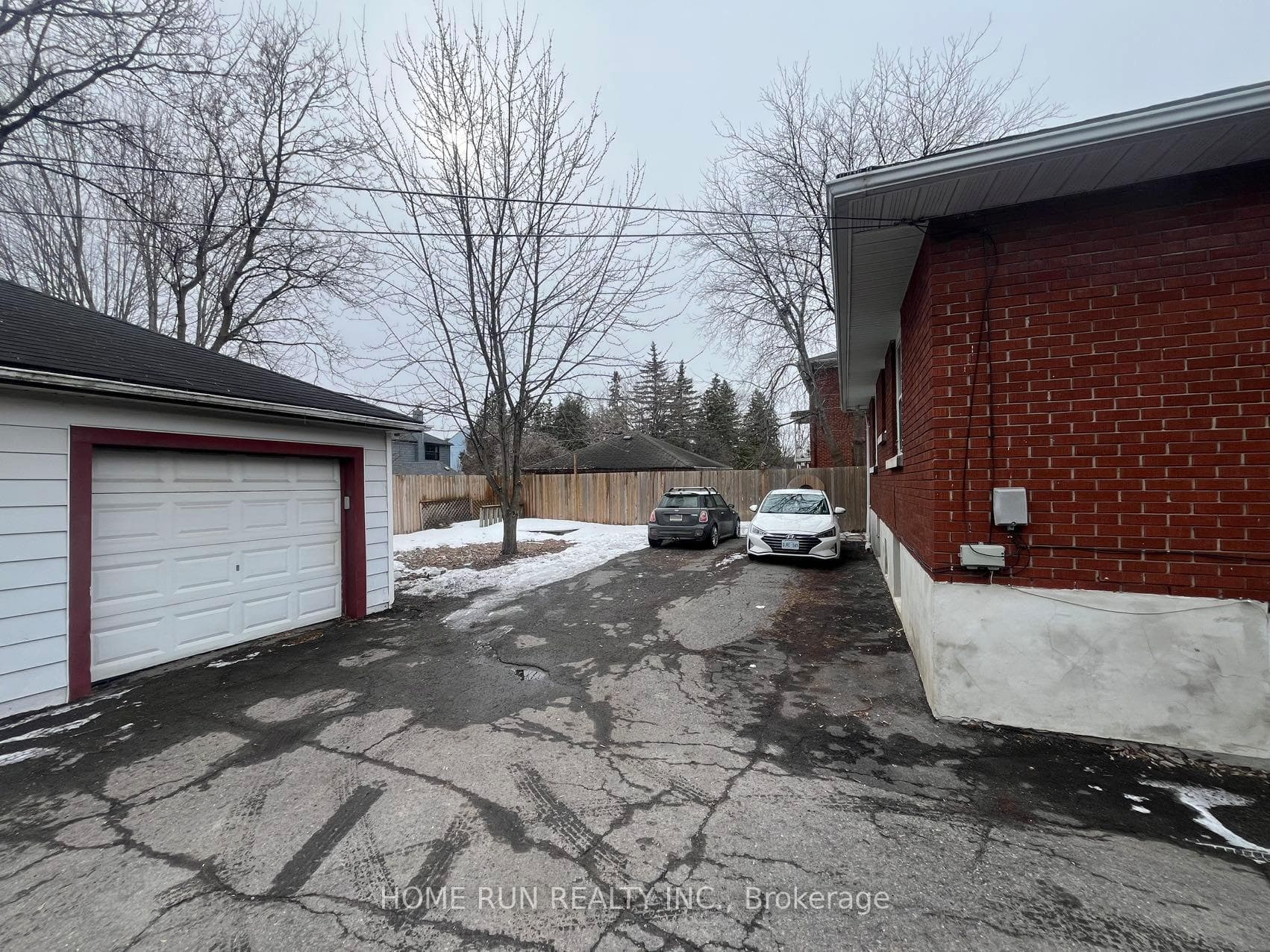 4 parking spots plus garage