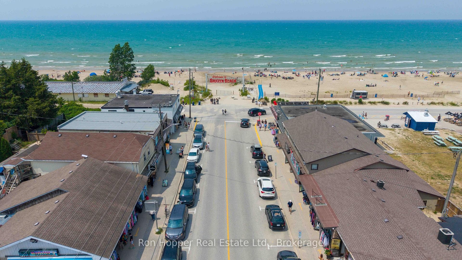 Main St Sauble Beach, Looking at Saugeen Beach