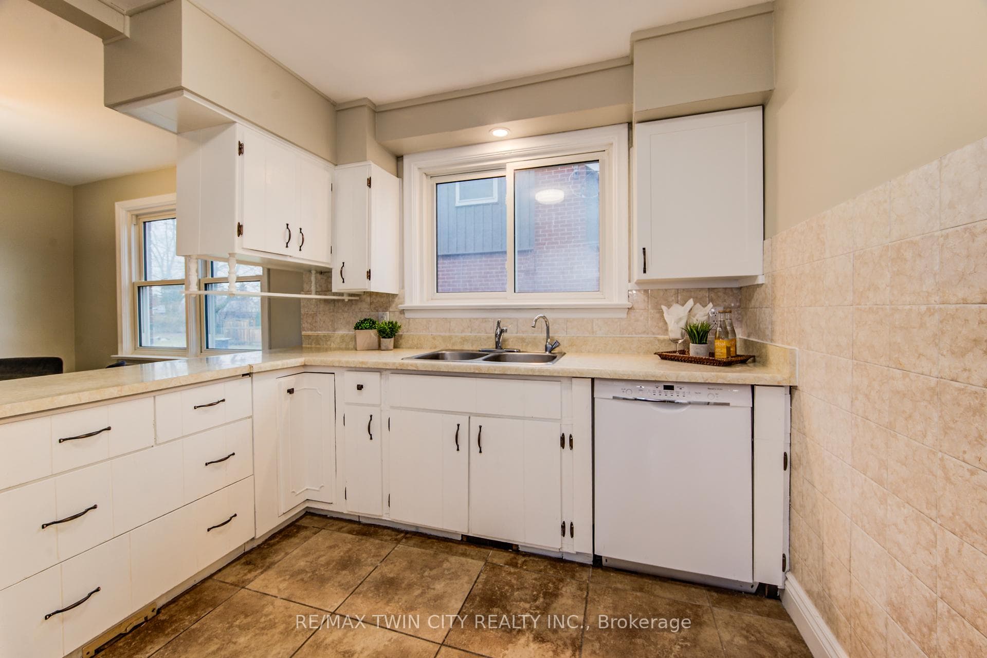Bright white clean kitchen