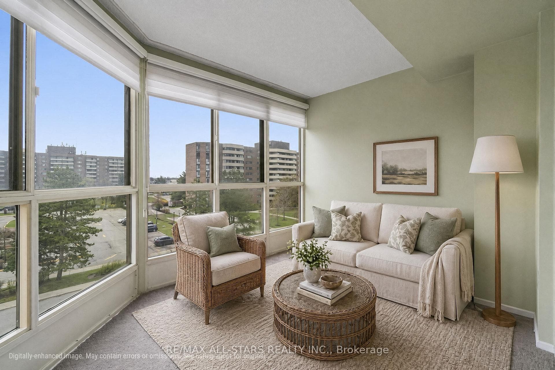 Digitally staged solarium area