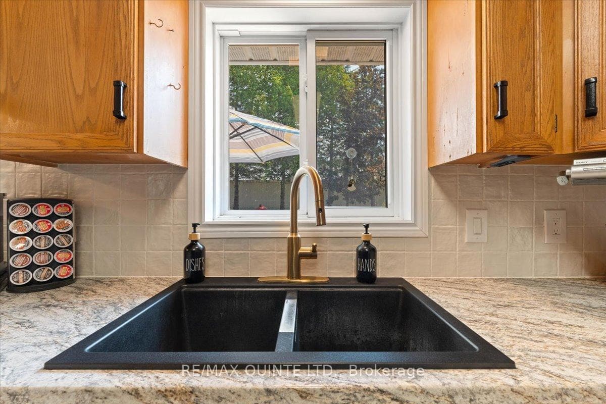 great double sink in updated kitchen