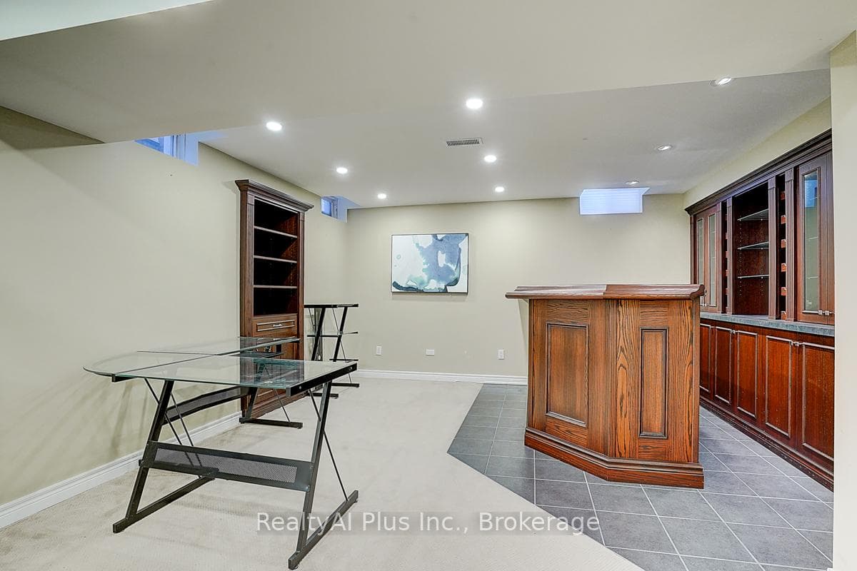 Wet bar at Basement