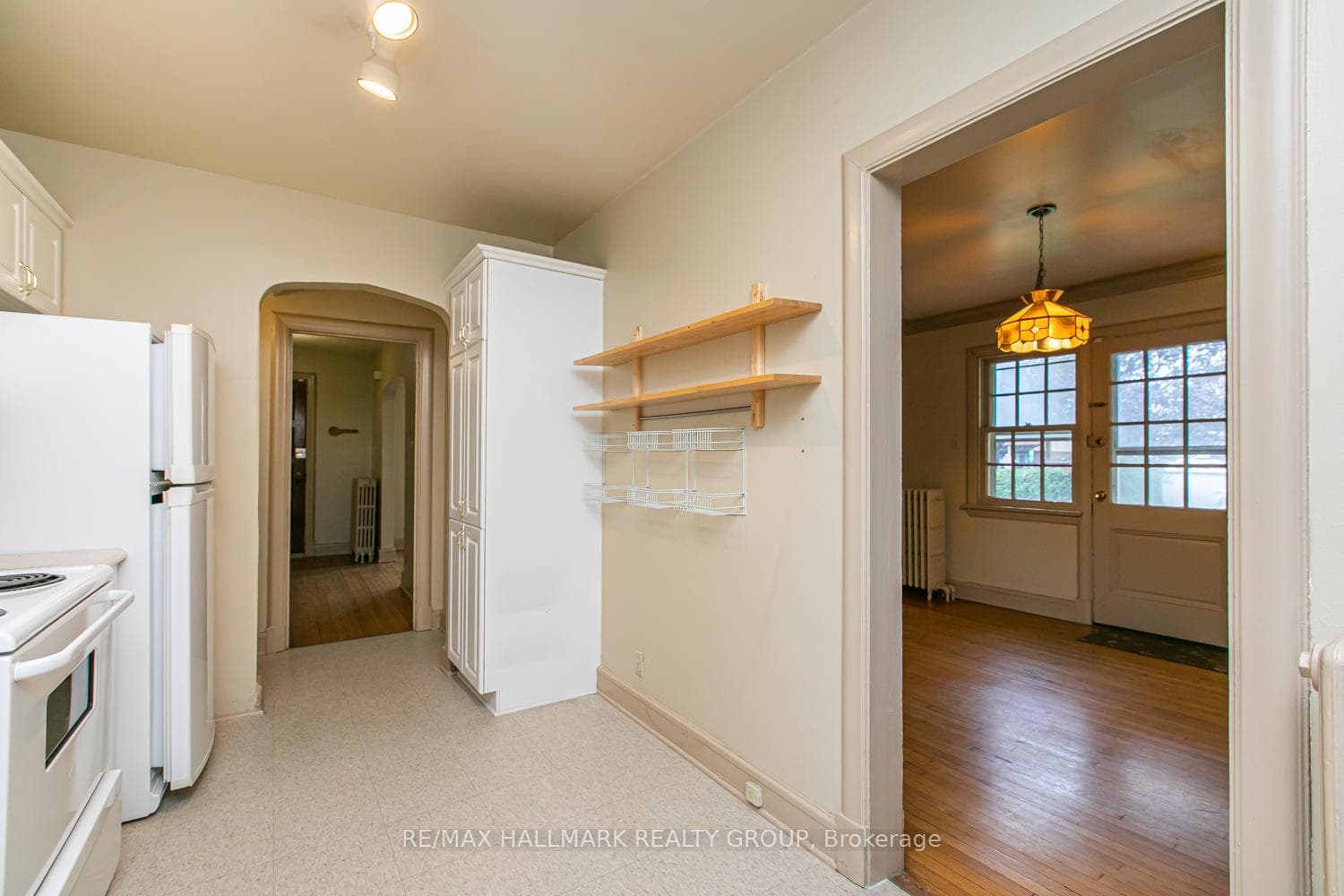 Kitchen looking into dining room