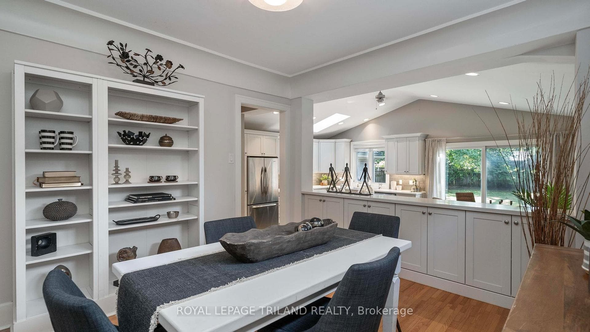 built ins. Overlooking kitchen area