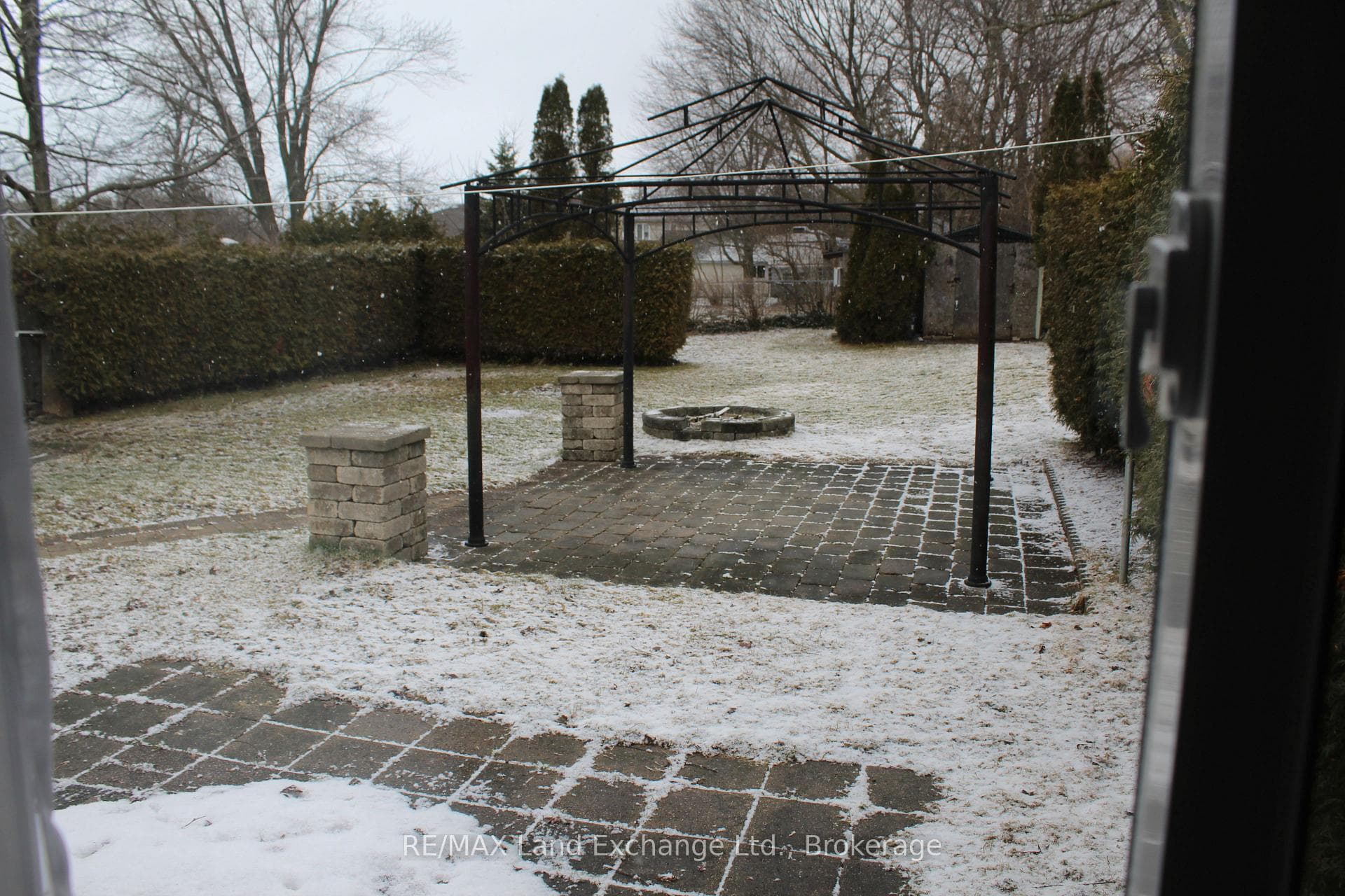 View from closed in porch