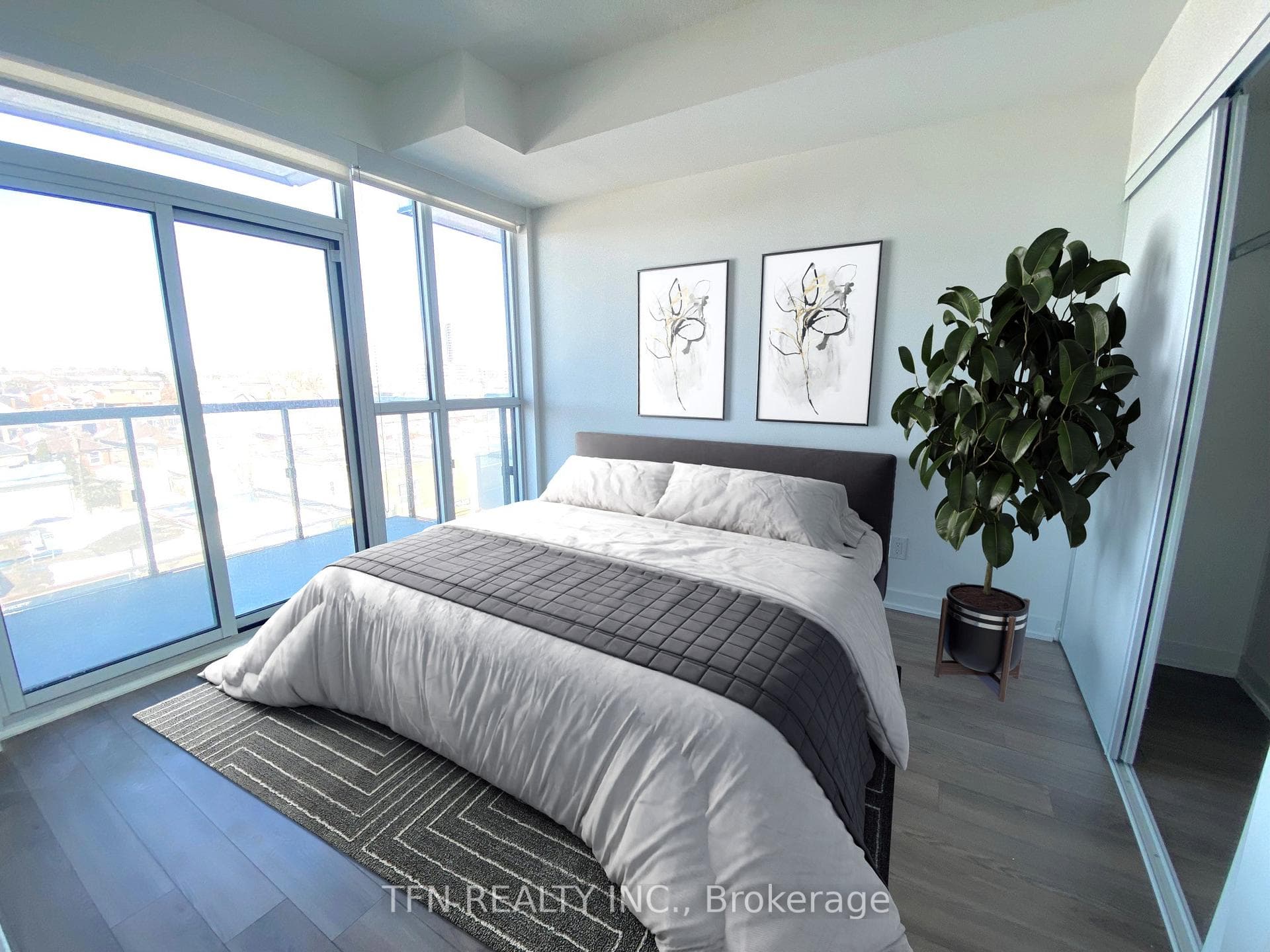 Bedroom virtually staged