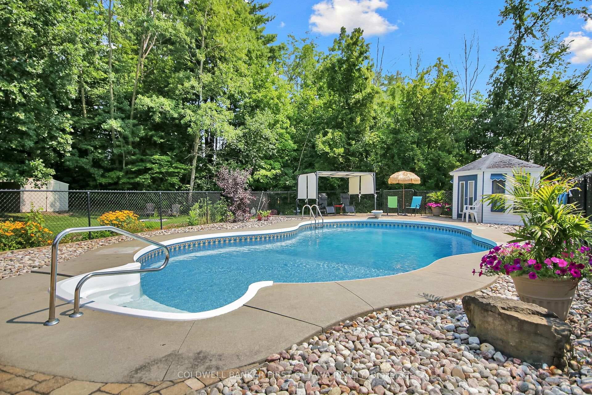 in ground salt water pool